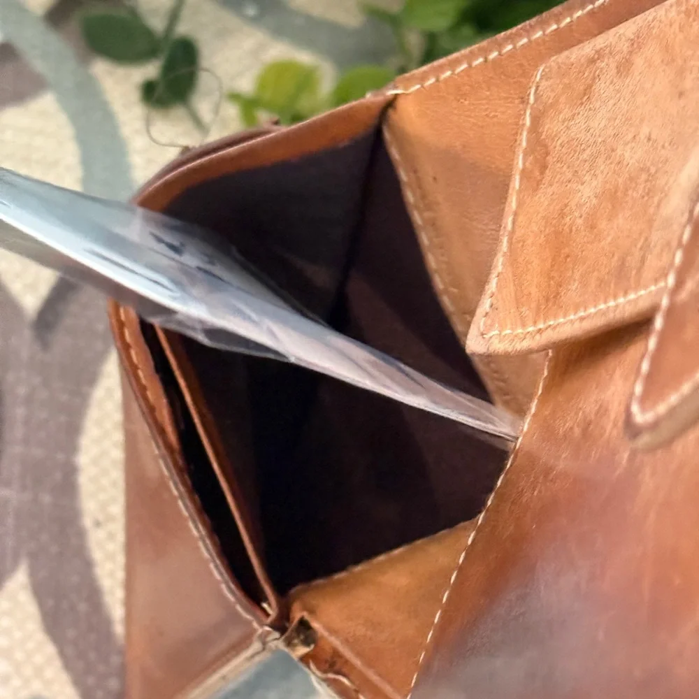 CELINE Macadam PVC Leather wallet Bifold Brown Authentic - Picture 11 of 13